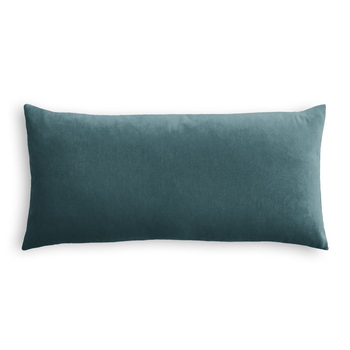 Classic Velvet Lumbar Pillow, Dark Teal, 18" x 12"; Down Insert - Image 0