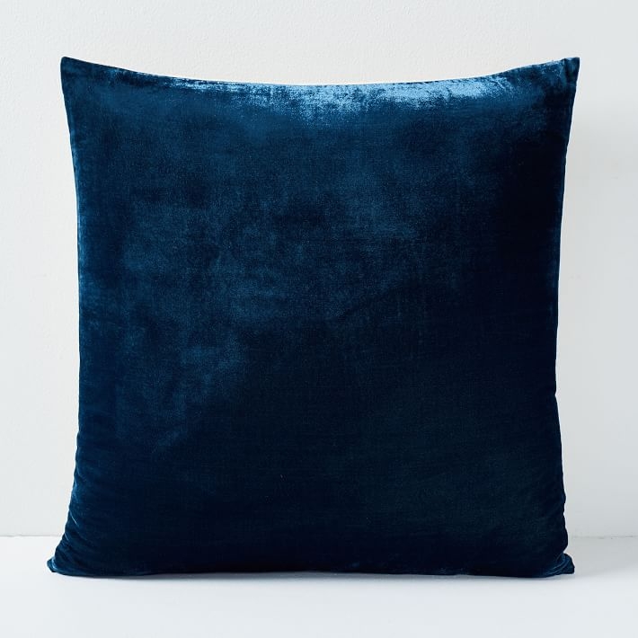 Lush Velvet Pillow Cover, Regal Blue, 24"x24" - Image 0
