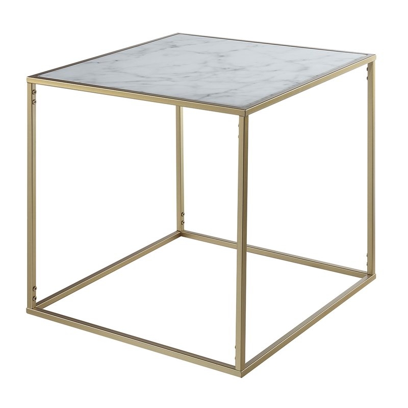Theydon Faux Marble End Table - Image 0