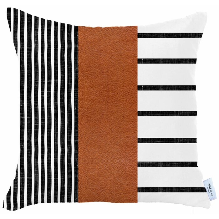 Dorian Decorative Geometric Square Pillow Cover - Image 1