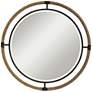 Uttermost Melville Rust Black 36 1/4" Round Wall Mirror - Style # 87M15 - Image 0