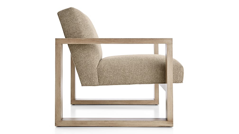 Dante Chair - Evere Hopsack fabric, Shale leg - Image 2