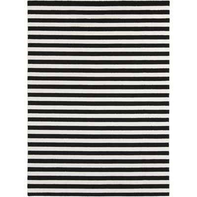 Leamon Stripe Hand-Woven Slate/Pearl Area Rug - Image 0