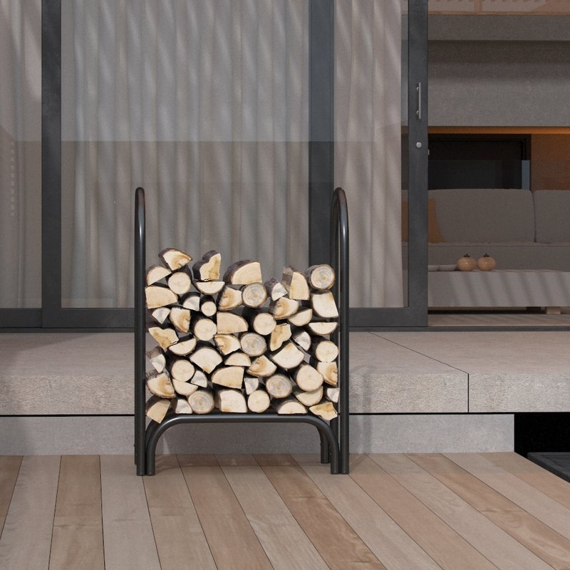 Indoor/Outdoor Firewood Shelter Log Rack - Image 1