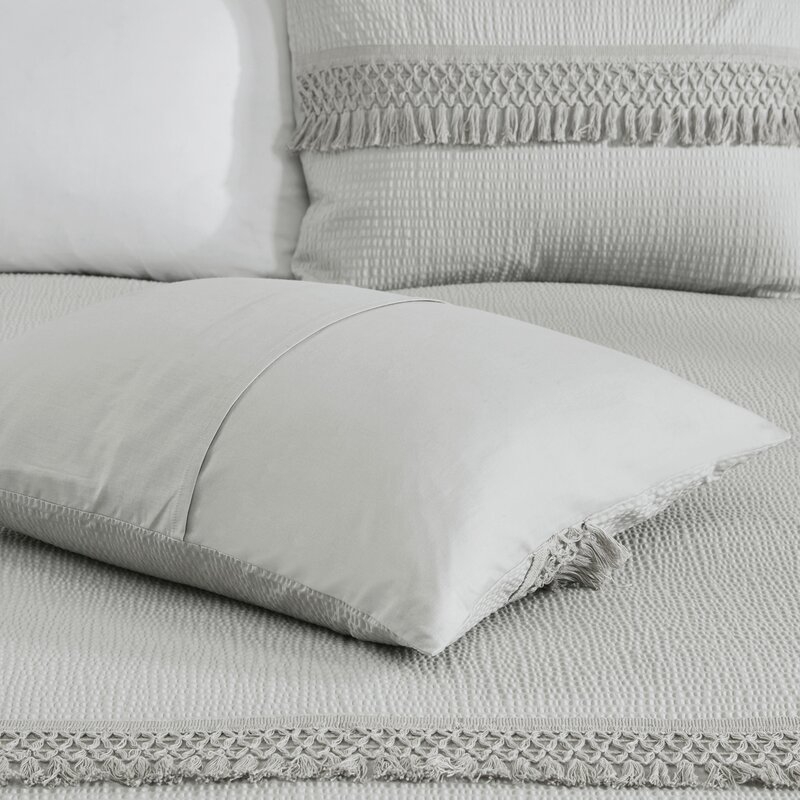 Umbria Cotton Seersucker Comforter Set, gray - Image 1
