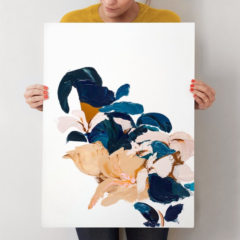 Abstract Botanical  Art Print byCaryn Owen, 18" x 24", Gilded Wood Frame/Matted - Image 4