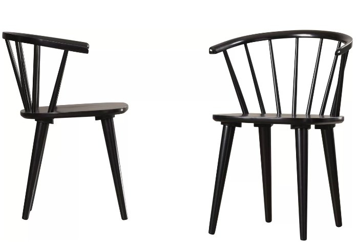 BRIGG SOLID WOOD DINING CHAIR, SET OF 2 - Image 0