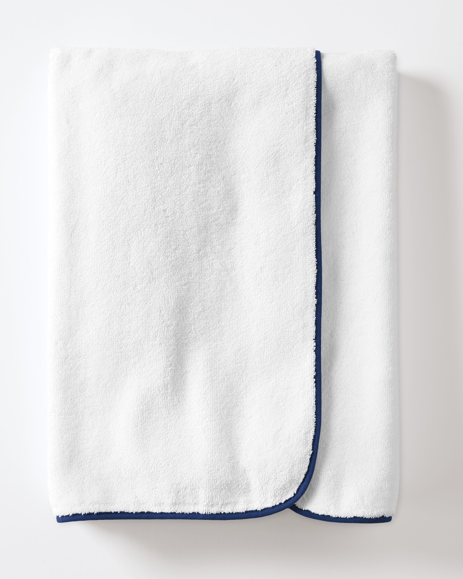 Banded Border Bath Collection - Washcloth - Navy - Image 4