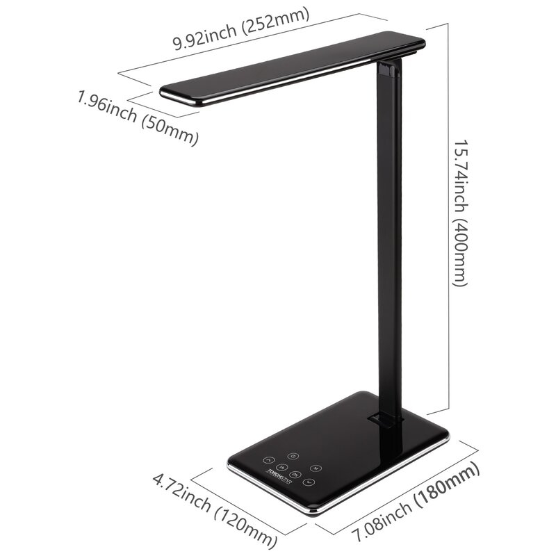 Dimmable 15.74" Desk Lamp, Black - Image 2