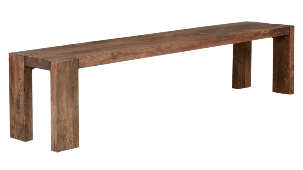 Blox Midtone Brown Wood Bench 78" - Image 1