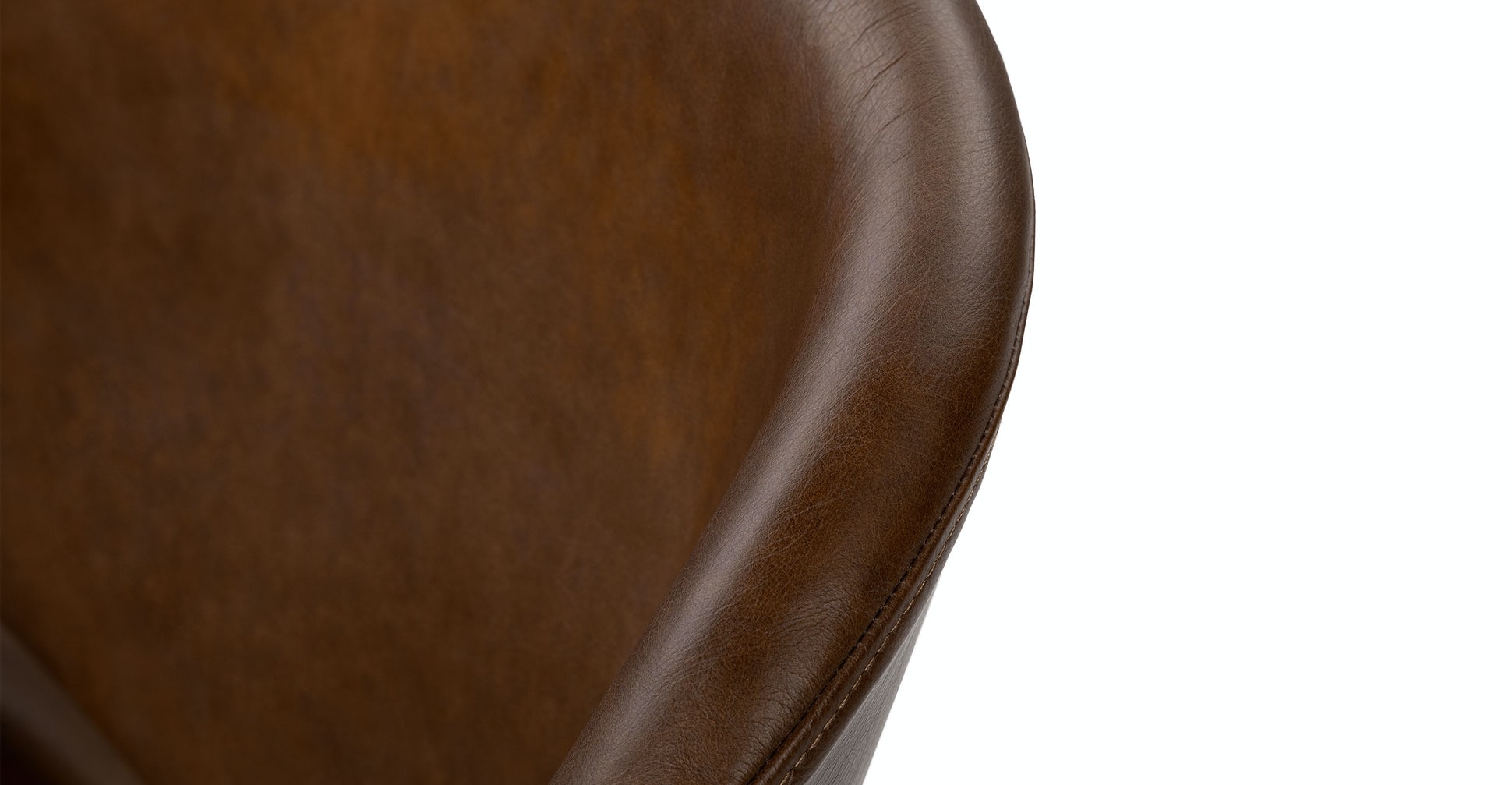 Levo brown leather lounge chair - Image 5