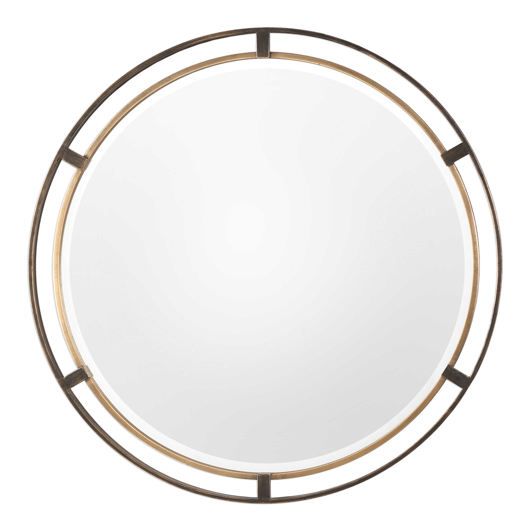 Carrizo Round Mirror, Bronze - Image 0