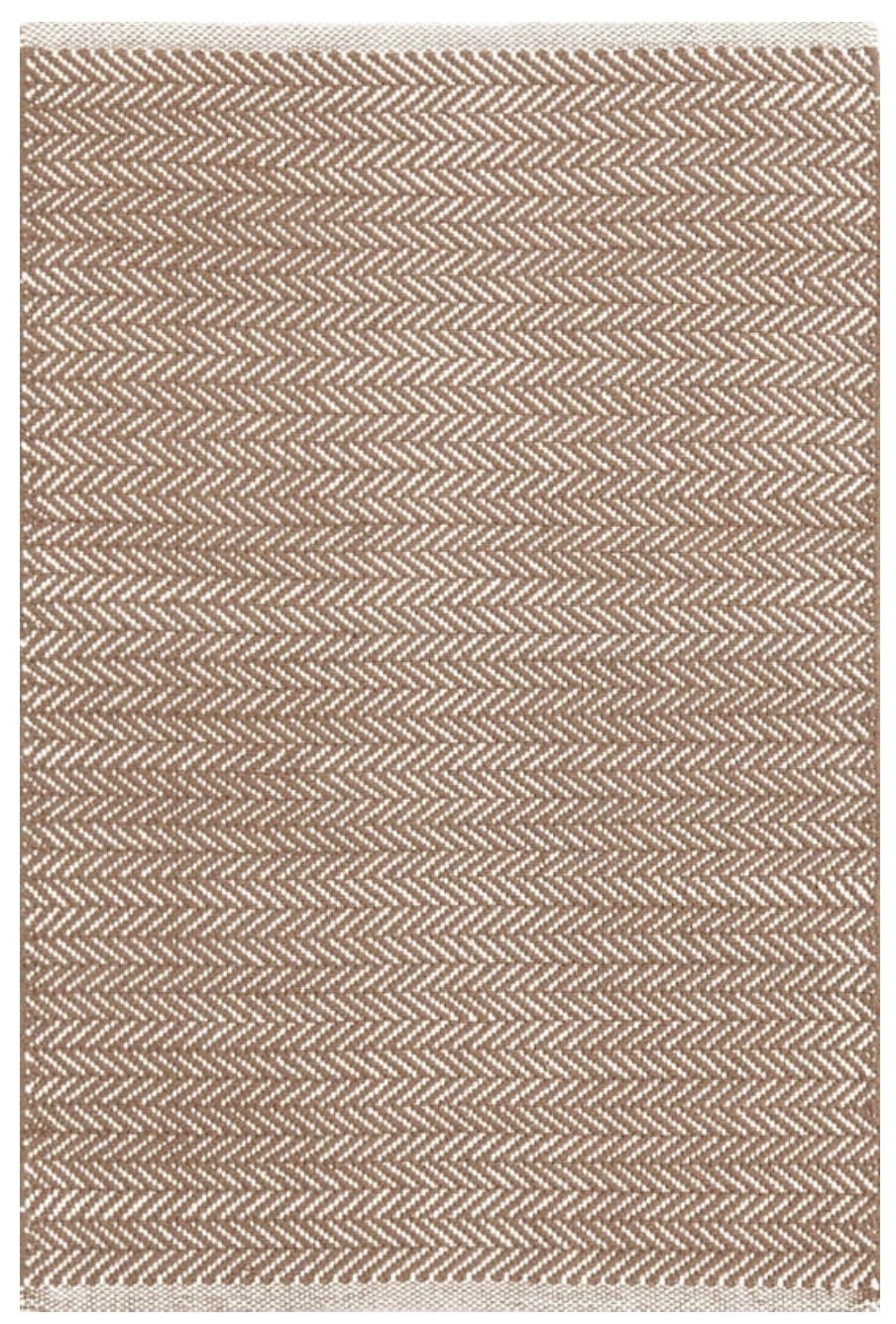 HERRINGBONE STONE WOVEN COTTON RUG - Image 0