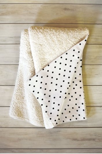 TINY POLKA DOTS Fleece Throw Blanket By Allyson Johnson - Image 0