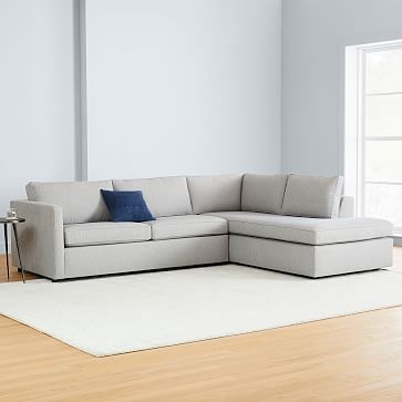 Harris Sectional Set 11: Left Arm 75" Sofa, Right Arm Terminal Chaise, Poly, Eco Weave, Alabaster - Image 5