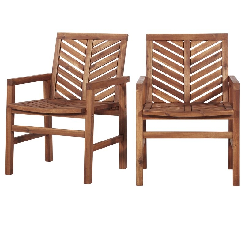 Harbison Acacia Patio Dining Armchair (Set of 2) - Image 4