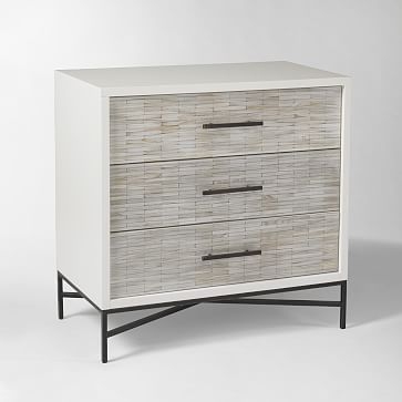Wood Tiled 3-Drawer Dresser - Image 3