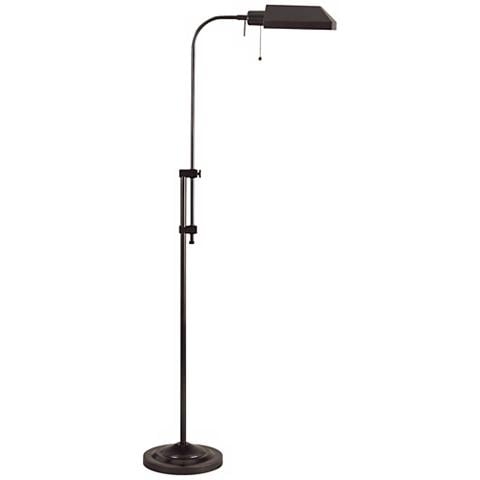 Dark Bronze Adjustable Pole Pharmacy Metal Floor Lamp - Image 0