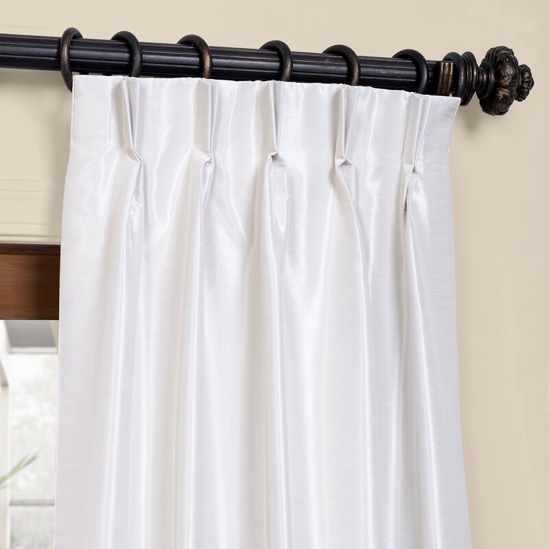 Forbell Synthetic Blackout Thermal Pinch Pleat Single Curtain Panel - Image 1