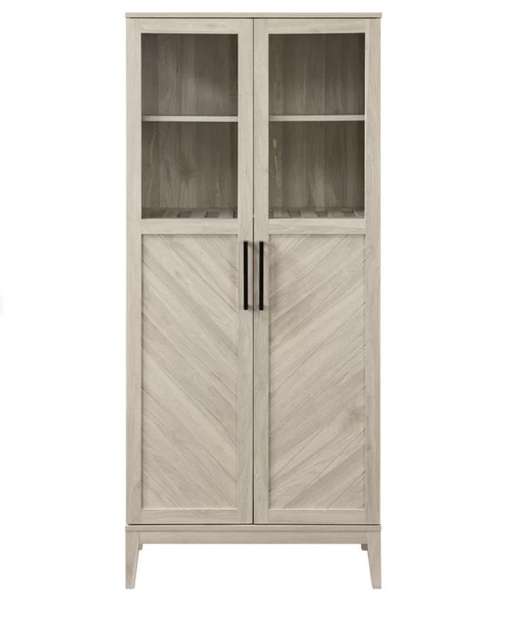 Isabelle Chevron China Cabinet - Image 0