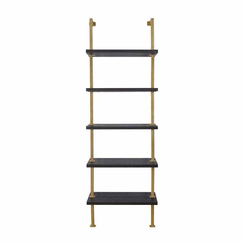 Zachary 72.5" H x 24" W Metal Ladder Bookcase - Image 0