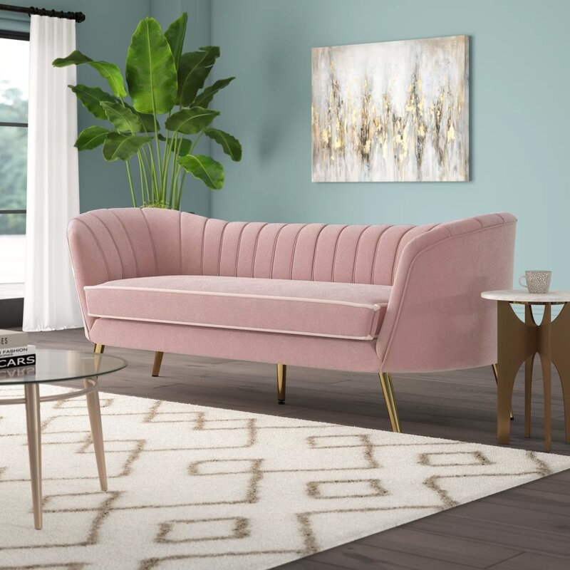 Koger Chesterfield Sofa - Pink - Image 1