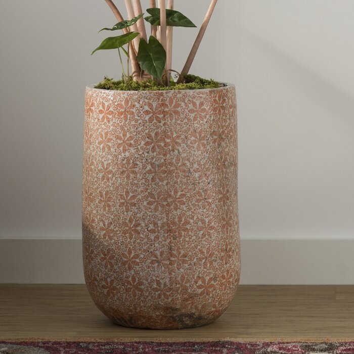Fitzgerald Cylinder Terracotta Vase - Image 1