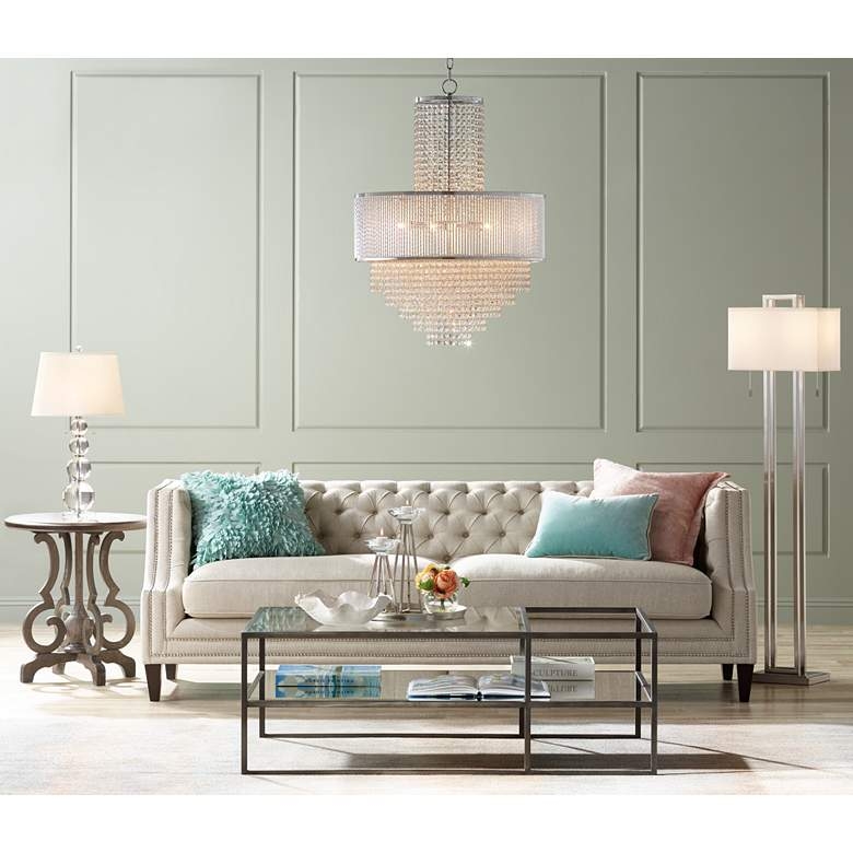 Possini Euro Design Double Tier Brushed Nickel Floor Lamp - Style # 51639 - Image 2