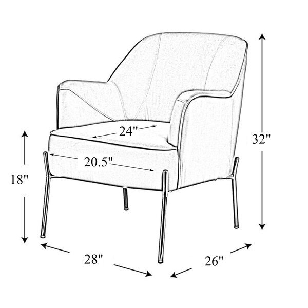 Dallin 28" Wide Velvet Armchair - Image 1