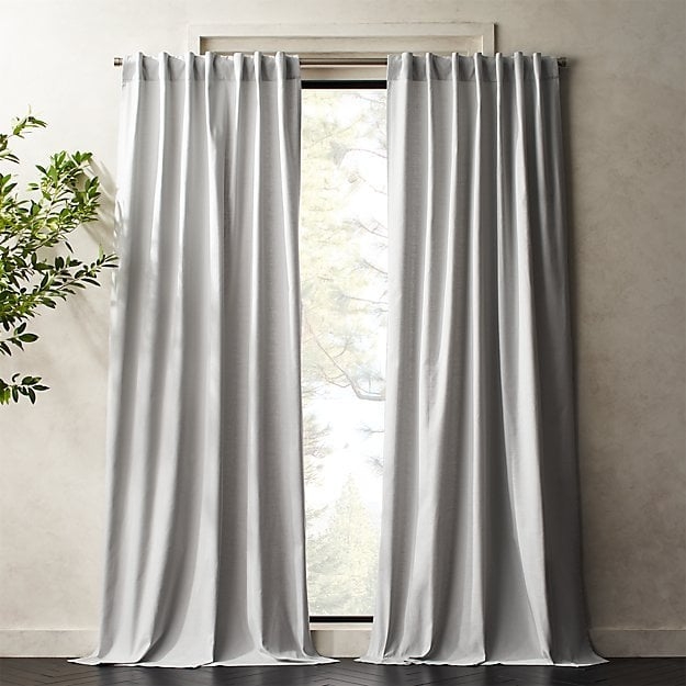 Silver Grey Basketweave II Curtain Panel 48"x96" - Image 0