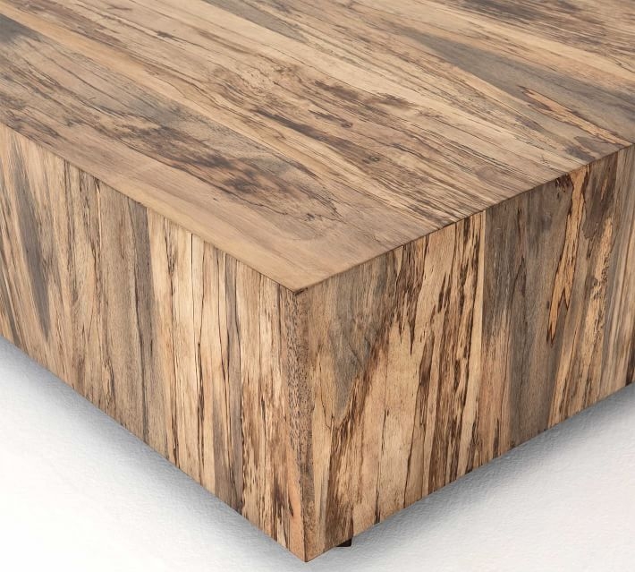 Terri 40" Cube Coffee Table, Primavera Wood & Iron - Image 4