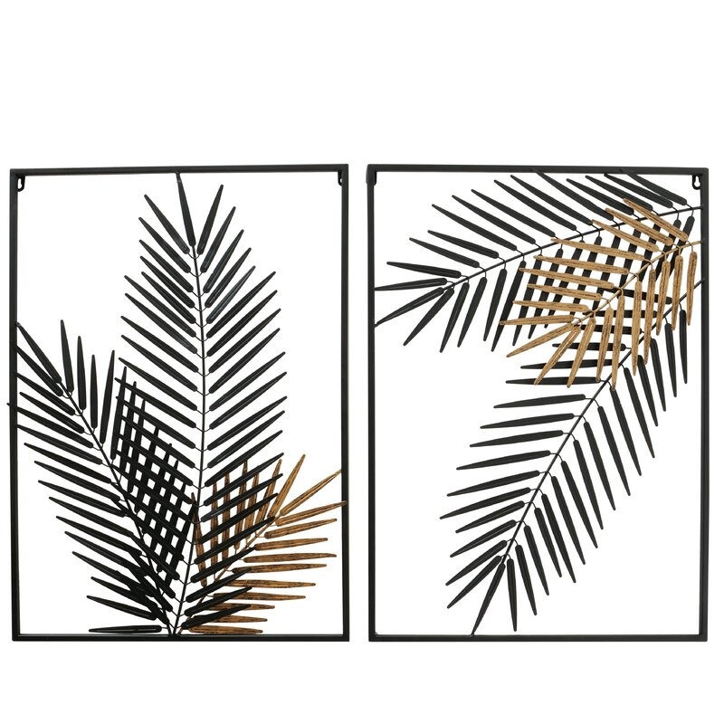 Jungle Gilt Palm 2 Piece Wall Décor Set - Image 0