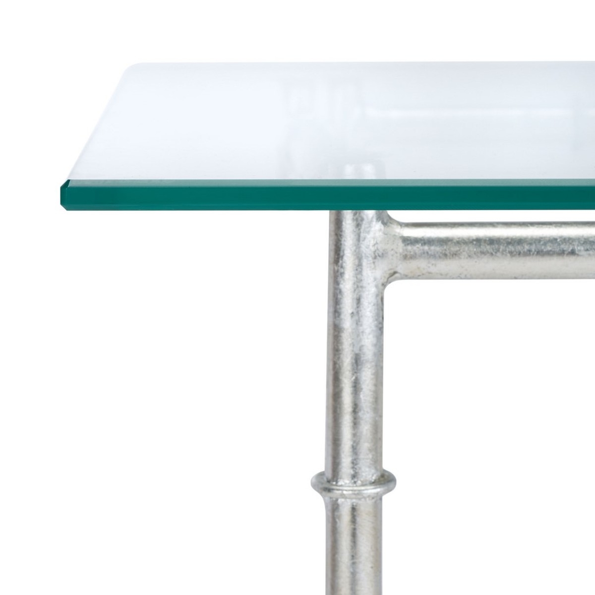 Dermot Glass Top Accent Table - Silver/Clear - Arlo Home - Image 5