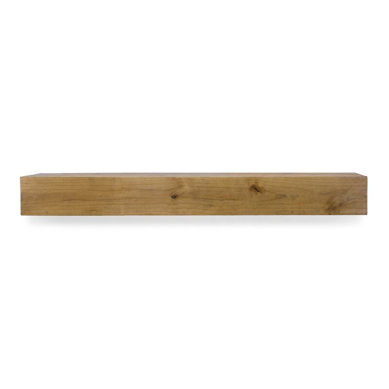 Dogberry Collections Modern Farmhouse Fireplace Shelf Mantel in Aged Oak Stain - 60" - Image 0