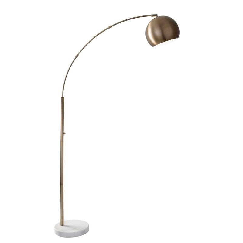 Dacia 78" Arched Floor Lamp - antique brass - Image 0
