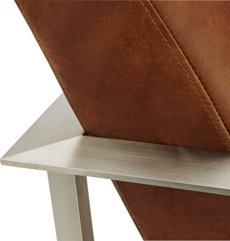 Cue Brown Leather Lounge Chair - Image 5