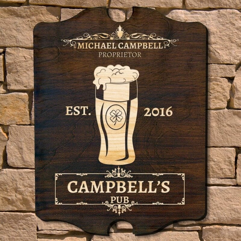 Irish Pint Personalized Pub Sign Wall Décor - Image 0