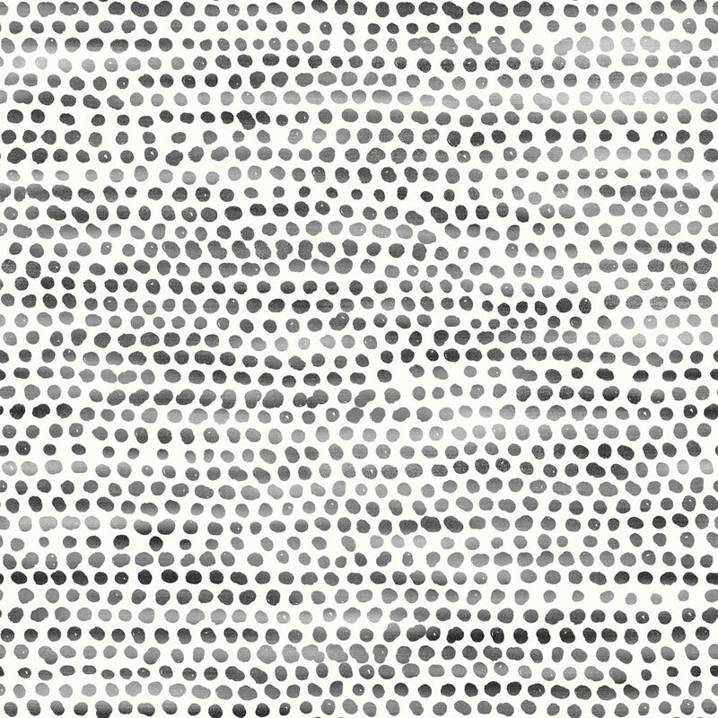 Roca Moire 16.5" L x 20.5" W Peel and Stick Wallpaper Roll, Black - Image 0