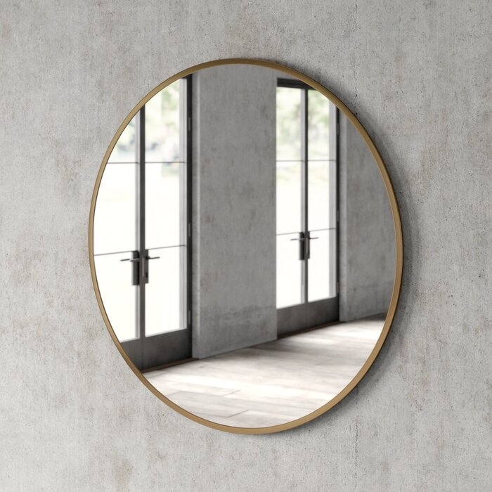 Needville Modern & Contemporary Accent Mirror- brass 36" - Image 0