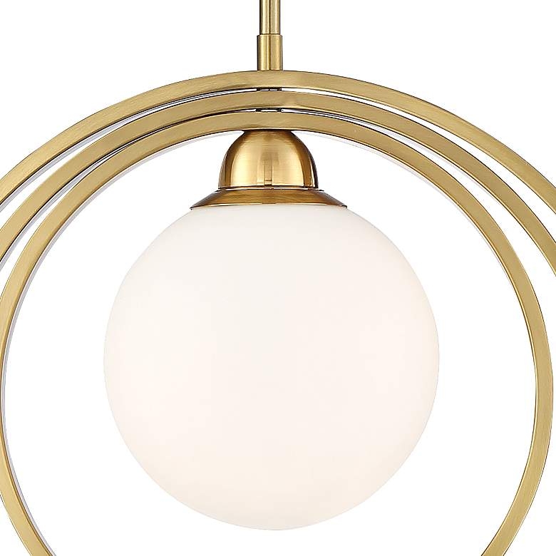 Braxton 16 1/2" Wide Brass Multi Circular LED Pendant Light - Style # 72N52 - Image 3