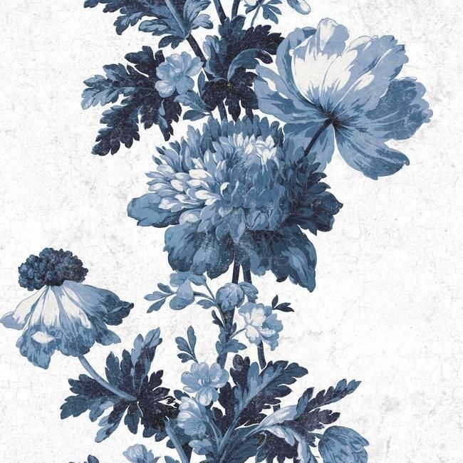 Vintage Floral Stripe Peel and Stick Wallpaper - Image 1
