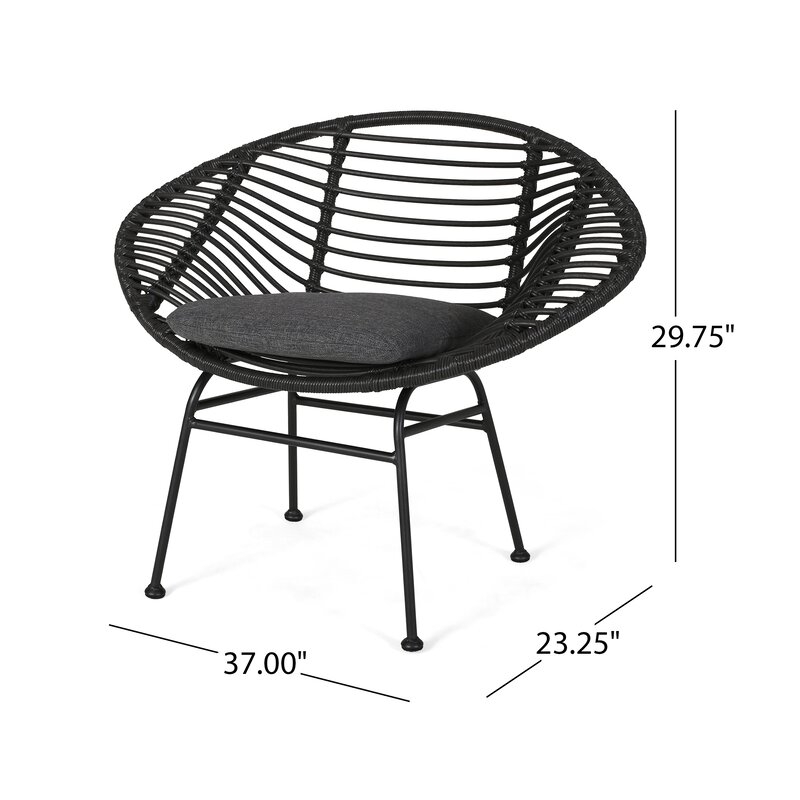 Dark Gray Mccurley Papasan Chair (Set of 2) - Image 1