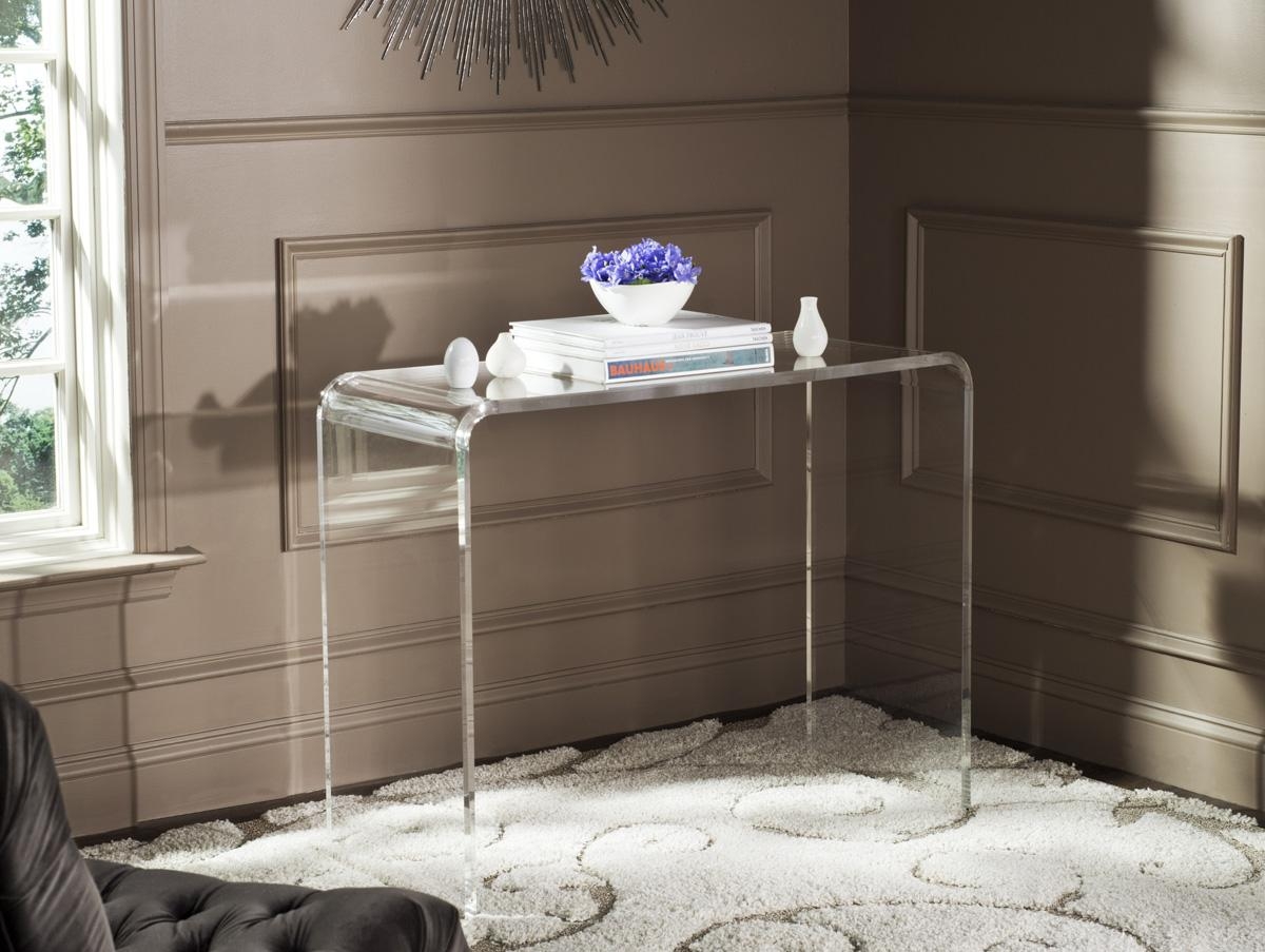 Atka Acrylic Console Table - Clear - Arlo Home - Image 1