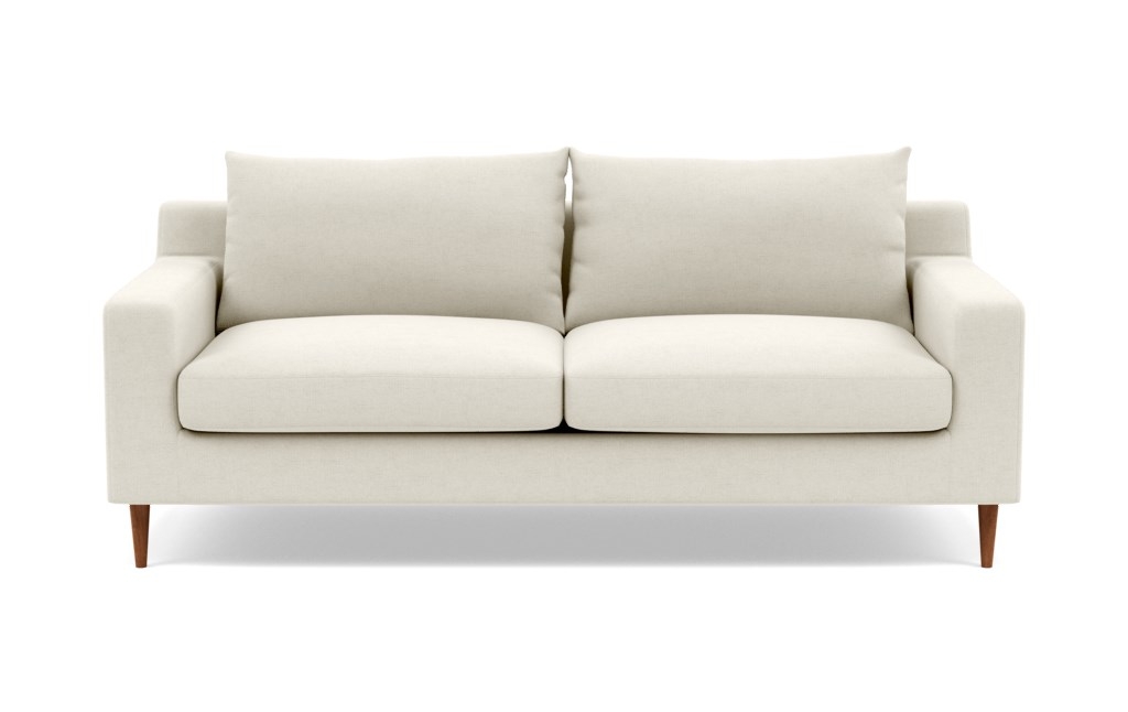 SLOAN Fabric Sofa - 83" - Chalk Heathered Weave-Double down blend - Image 0