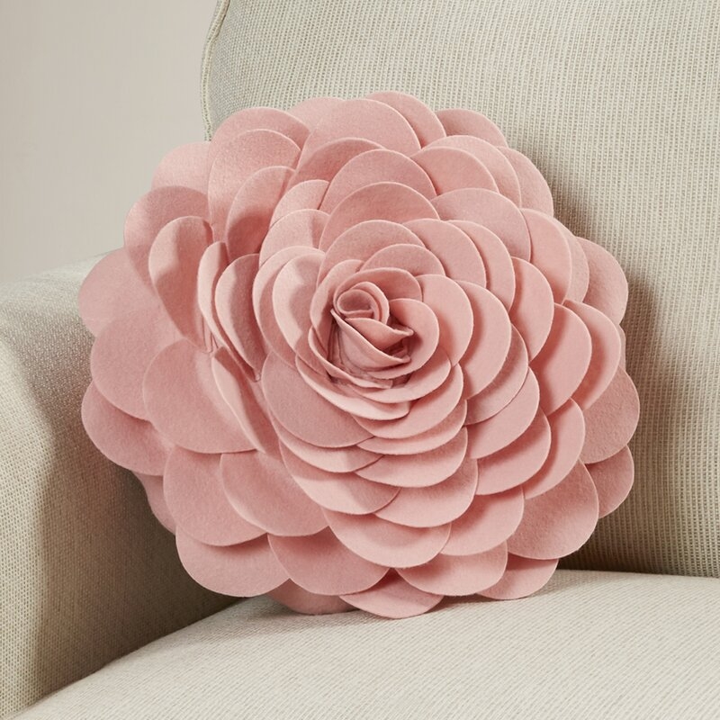 August Grove Montrose Throw Pillow, Rose - Image 0