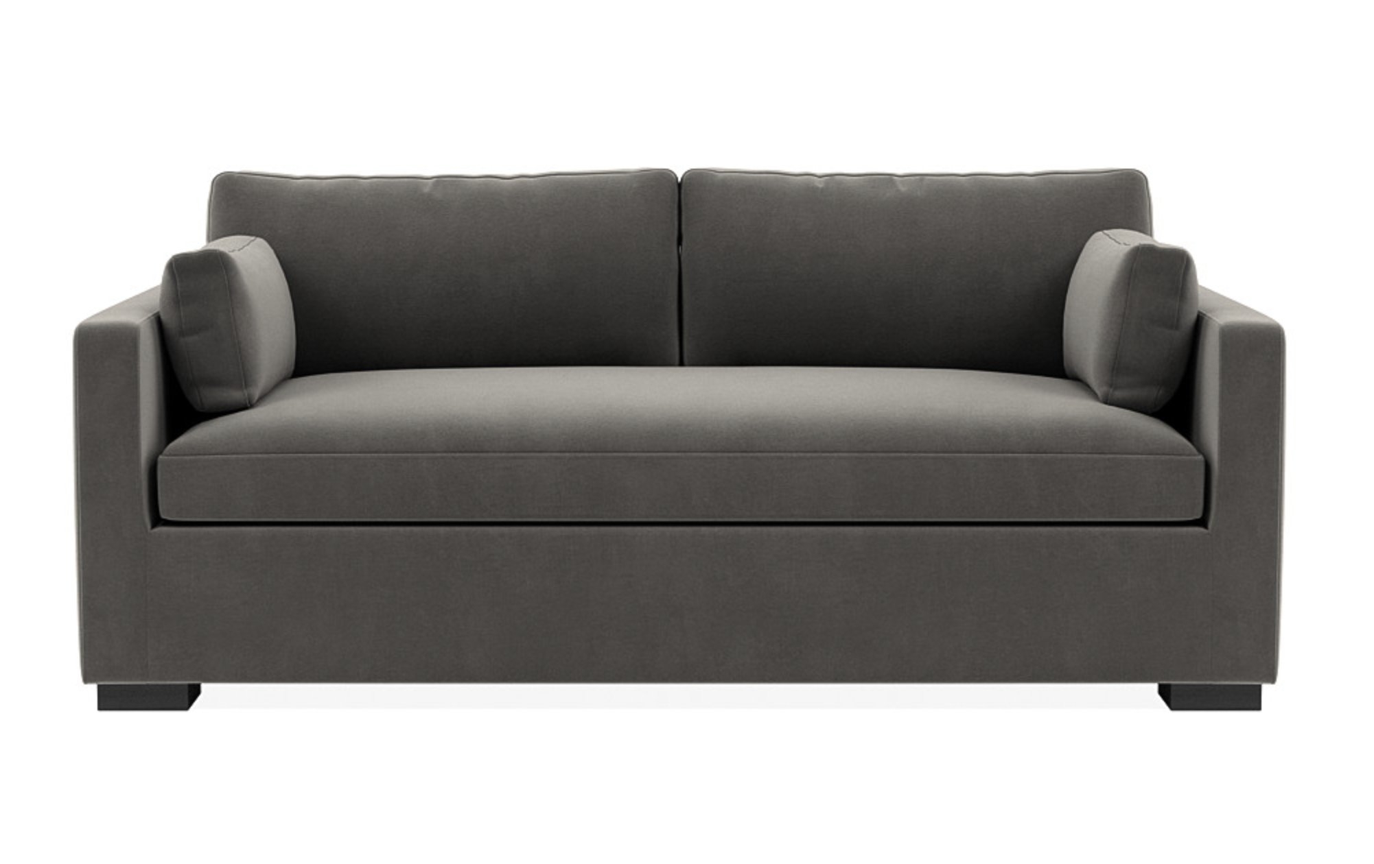 Charly Sofa in Galaxy Velvet with Painted Black block legs - Image 0