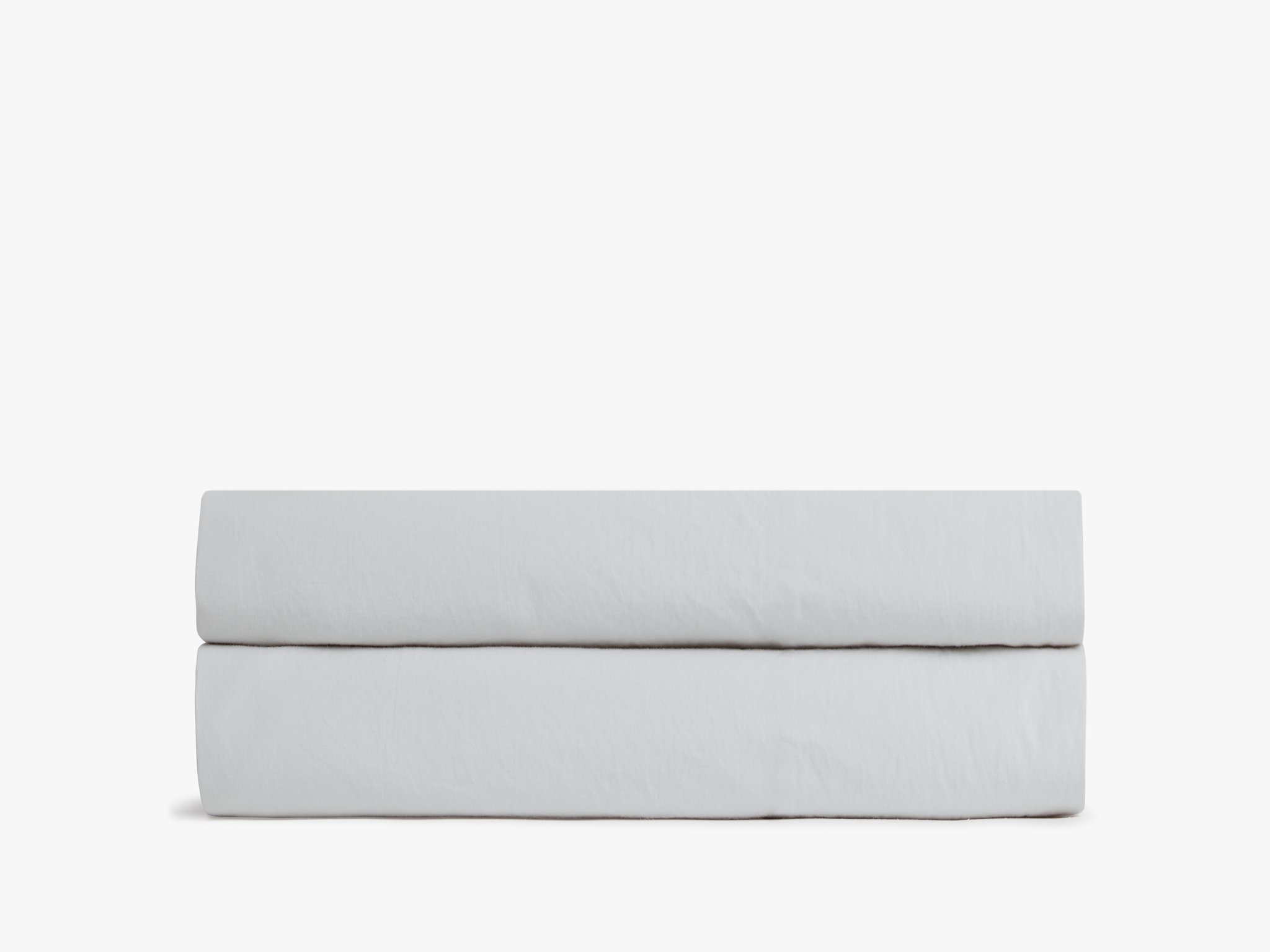 Percale Fitted Sheet, Light Gray, King - Image 0