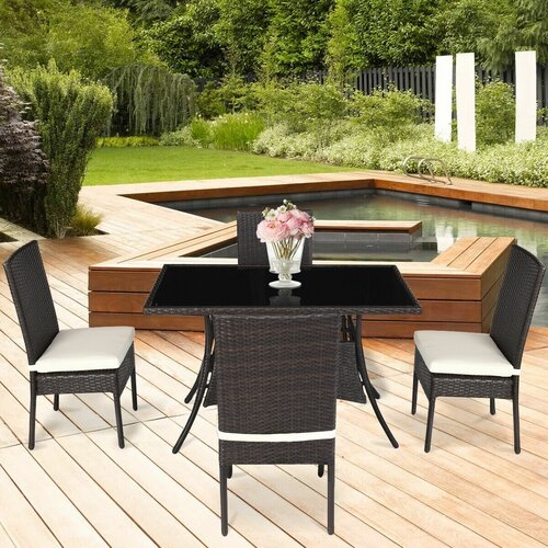 Leedom 5 Piece Dining Set with Cushions - Image 2