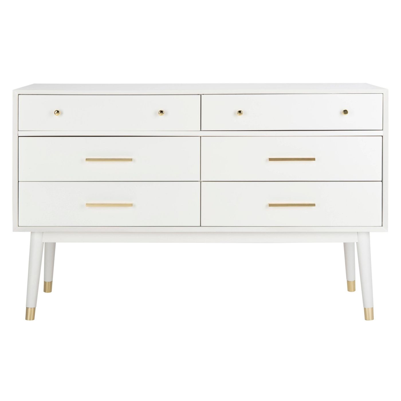 Madden Retro Dresser, White & Gold - Image 0