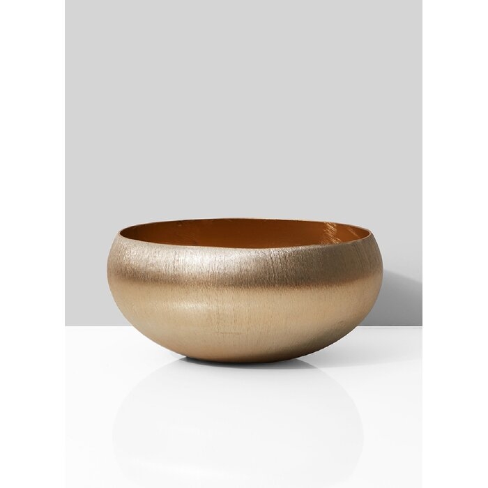 Hinson Metal Decorative Bowl in Gold - Image 0